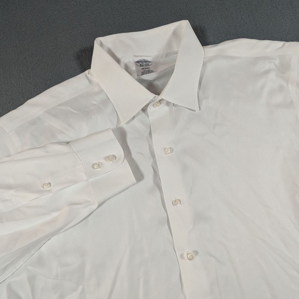 Brooks Brothers Dress Shirt Mens 18-36 White Regent Non-Iron Supima Cotton
